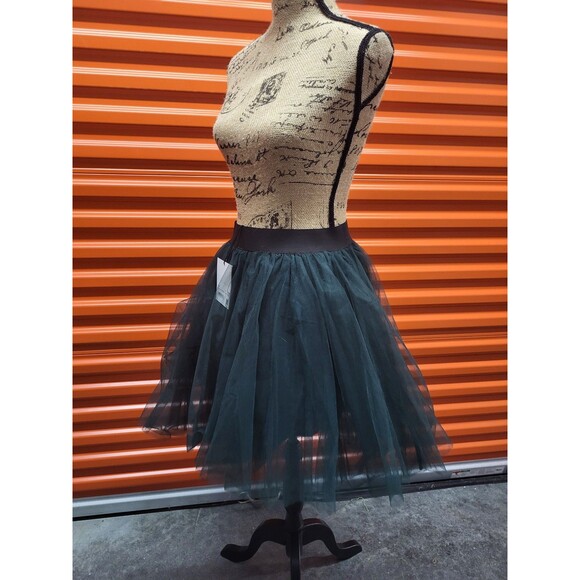 ESSENTIEL Antwerp Dk. Green Abella Tulle Layered Skirt New with tags Size S - Picture 1 of 7